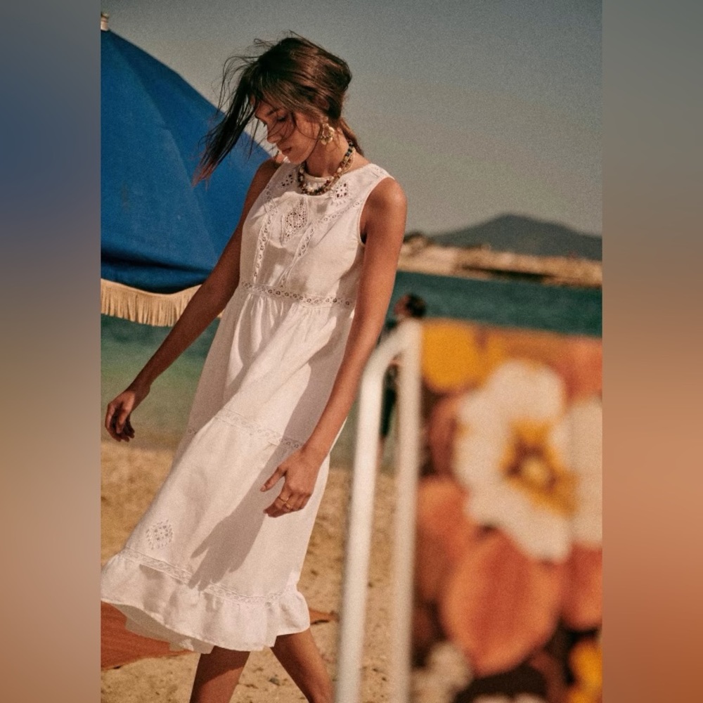 EUC White Zarri Dress 38